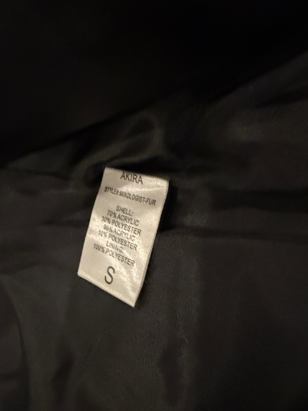 NWOT Akira Multicolor Faux Fur Jacket - Bold Patchwork - Picture 6 of 7